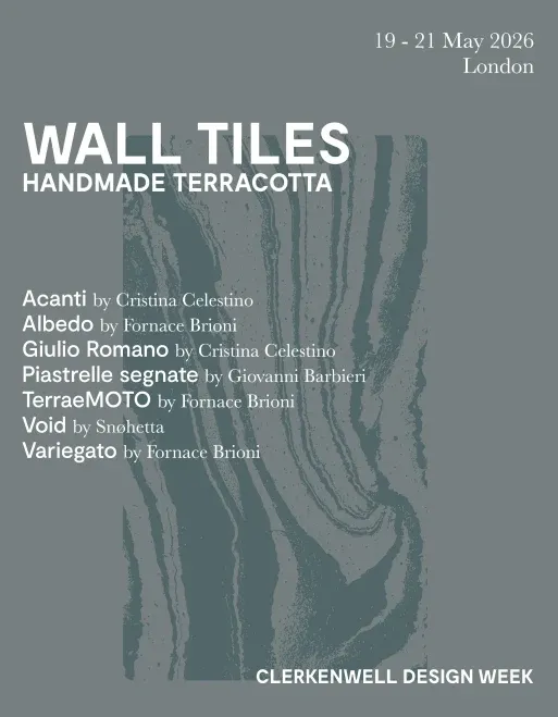 Fornace Brioni: poster Wall tiles, handmade terracotta