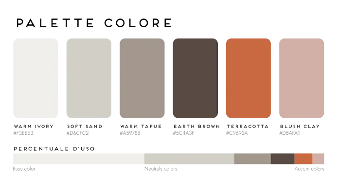 Silvia Bergo: palette colori del brand